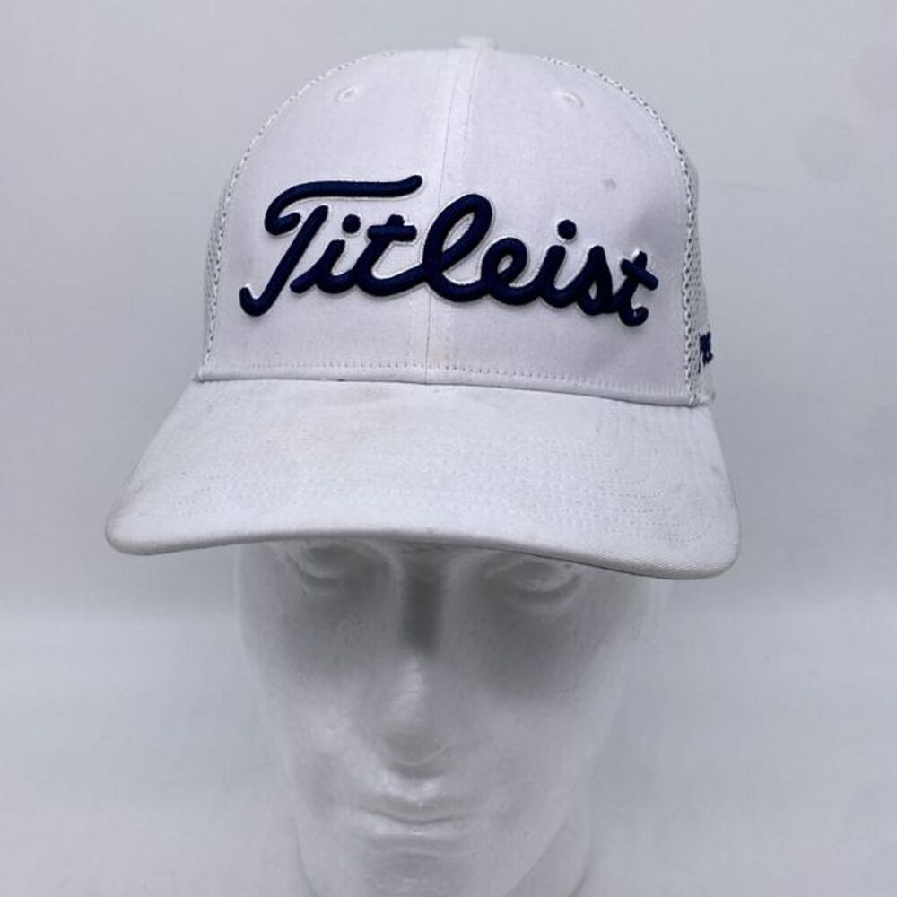 FootJoy FJ Titleist Golf Hats Adult OSFA Pro V1 White Snapback‎ Mesh Back Mens